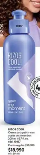 Cyzone Rizos cool crema para peinar con aceite de almendras 200 ml / 6.7 fl. oz. cód. 196317 oferta