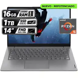 Falabella PORTÁTIL V14 G4 AMN - AMD RYZEN 5 7520U - 16GB RAM - 1TB SSD - 14 FHD - Gris Ártico oferta
