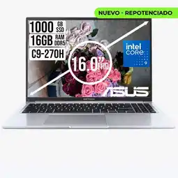 Falabella Portátil Vivobook 16 Intel Core 9 270H 16GB RAM DDR5 SSD 1TB Pantalla WUXGA 16 oferta
