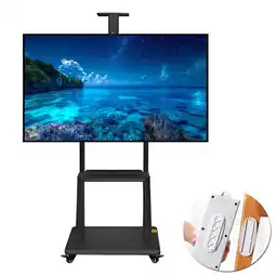 Falabella Soporte Base Pedestal Tv 32 60 Móvil Ruedas Ajustable 50k Negro-2 oferta