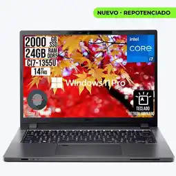 Falabella Portatil Travelmate Intel Core i7-1355U RAM 24GB SSD 2TB LCD 14 W11 Profesional oferta