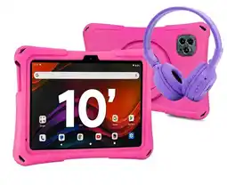 Falabella Tablet Niños 10 Pulgadas 8GB RAM (4Gb+4Gb) X2 Doble SIM Android 14 64GB + Audifonos Rosado oferta