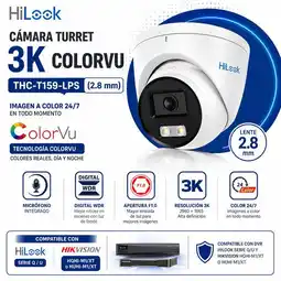 Falabella THC-T159-LPS Cámara 3K ColorVu Lente 2.8mm Audio por Coaxial Color 247 oferta
