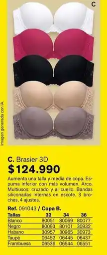 Leonisa 3d - c. brasier 3d oferta