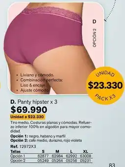 Leonisa Violeta - panty hipster x 3 oferta