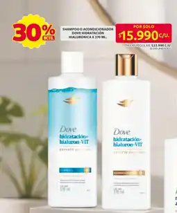Ara Dove shampoo o acondicionador hidratación hialurónica oferta