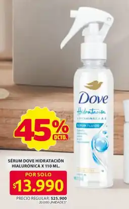 Ara Dove sérum hidratación hialurónica oferta