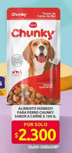 Ara Chunky alimento húmedo para perro chunky sabor a carne oferta