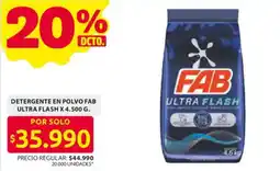 Ara Fab detergente en polvo ultra flash oferta