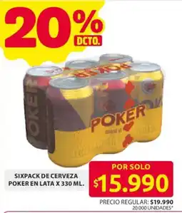 Ara Poker sixpack de cerveza oferta