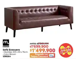 Easy m+ DESIGN Sofá Ecocuero oferta
