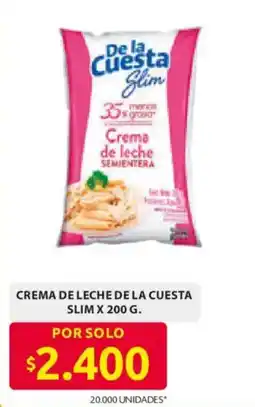 Ara De la Cuesta crema de leche semientera oferta