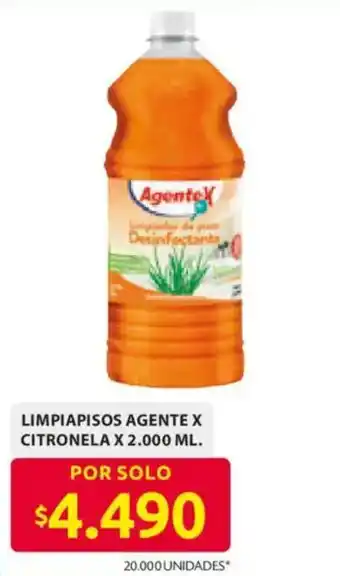 Agente X limpiapisos citronela