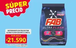 Ara Fab detergente en polvo ultra flash color oferta