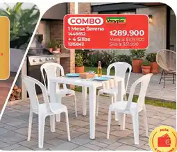 Easy Vanyplas Mesa Serena + 4 Sillas oferta