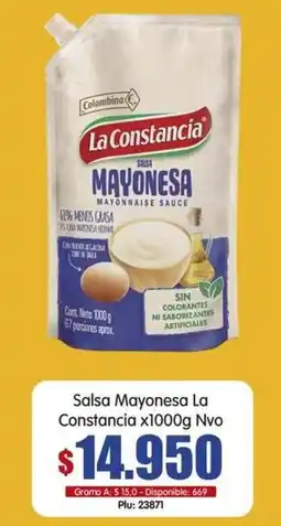 Surtifamiliar La Constancia salsa mayonesa oferta