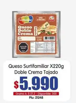 Surtifamiliar Surtifamiliar queso doble crema tajado oferta