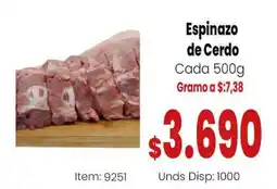 MercaTodo Espinazo de Cerdo oferta