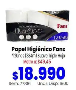 MercaTodo Fanz Papel Higiénico Ultra Suave oferta