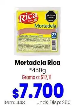 MercaTodo Rica mortadela oferta