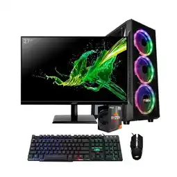 Falabella PC de Mesa Gamer AMD Ryzen 7 5700G 16GB DDR4 500GB SSD M.2 PCIe Monitor Combo de Mesa Game oferta