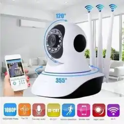Falabella Camara De Seguridad 3 Antenas Camara Vigilancia Wifi FULL HD Microfono Vision Nocturna oferta