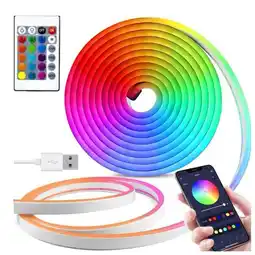 Falabella Cinta Neon Flex ARGB Y RGB 5 Metros Ritmica BT ip67 con microfono oferta