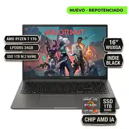 Falabella PORTATIL VIVOBOOK M1605, RYZEN 7 170 CHIP AMD IA, LPDDR5 24GB SSD 1TB M.2 NVME, 16" WUXGA oferta