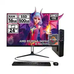 Falabella Computador de mesa NUC COMPUMAX, PROCESADOR AMD RYZEN , MEMORIA RAM DDR4 16GB 500GB LINUX DE MESA oferta