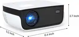 Falabella Mini proyector, proyector de película portátil compatible con 1080P y 200 pulgadas oferta