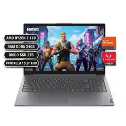 Falabella PORTATIL V15 G6 AMD RYZEN 7 170, RAM DDR5 24GB DISCO SSD 2TB, PANTALLA 15.6 FHD, GRIS oferta