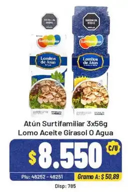 Surtifamiliar Atún Surtifamiliar Lomo Aciete Girasol O Agua oferta