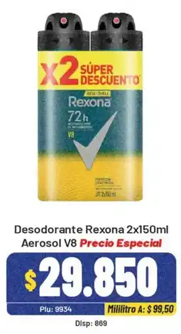 Surtifamiliar Rexona desodorante aerosol v8 oferta