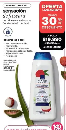 Avon Natura - crema corporal oferta