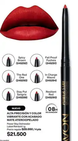 Avon Avon - power stay delineador labial retráctil 1g oferta
