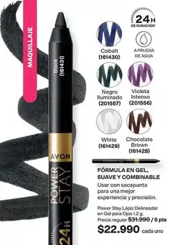 Avon Avon - power stay lápiz delineador en gel oferta