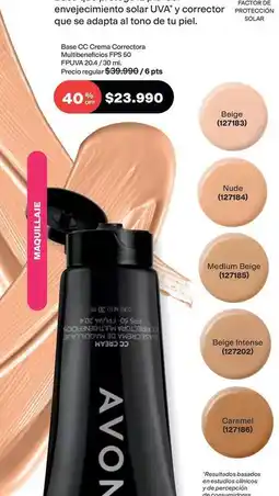 Avon Avon - base dd crema correctores multibeneficios fps 50 oferta