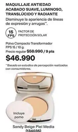 Avon Suave - maquillaje antiedad acabado suave, luminoso, translúcido y radiante oferta