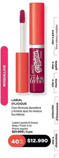 Avon Liviana - labial d'licious oferta