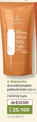 Natura Natura - repuesto acondicionador polinutrición 300 ml oferta