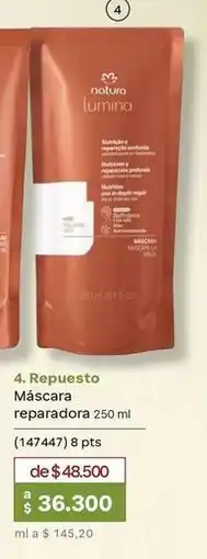 Natura Natura - repuesto máscara reparadora 250 ml (147447) oferta