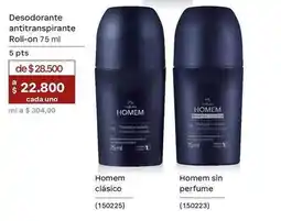 Natura Natura - desodorante antitranspirante roll-on 75 ml oferta