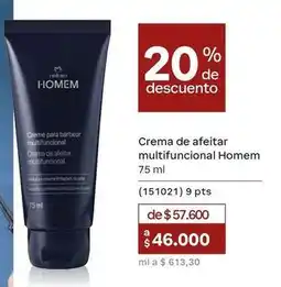Natura Natura - crema de afeitar multifuncional homem oferta
