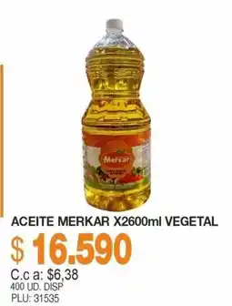 Mercar Aceite merkar x2600ml vegetal oferta