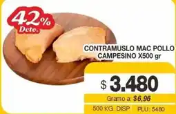 Mercar Campesino contramuslo mac pollo oferta