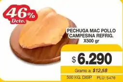 Mercar Pechuga Mac Pollo Campesina Refrig. oferta