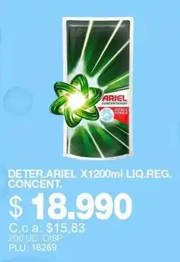 Mercar Ariel detergente liquido concentrado oferta