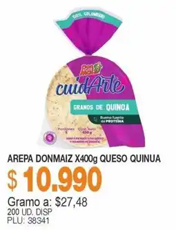 Mercar Don Maiz arepa donmaiz con queso y granos de quinoa oferta