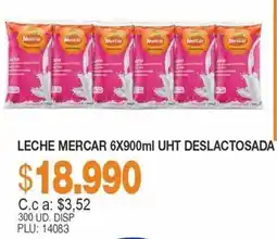 Mercar Leche mercar 6x900ml uht deslactosada oferta