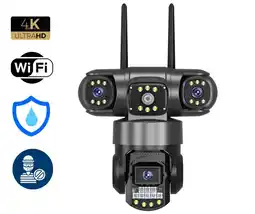 Falabella Cámara De Seguridad CON SIM 4G Triple Lente WIFI Alarma Nocturna Movimiento Micro SD oferta